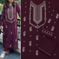 Women's Maroon Embroidered 2-Piece Suit – Premium Paisley Kurta & Matching Trousser Set