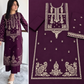 Premium Plum Purple Printed Lawn 2-Piece Women's Suit – Elegant Summer Collection