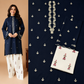 Premium Navy Blue Embroidered Lawn 2-Piece Women's Suit
